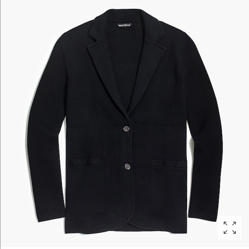 Black J.Crew Sweater Blazer, Black, Medium, NWT